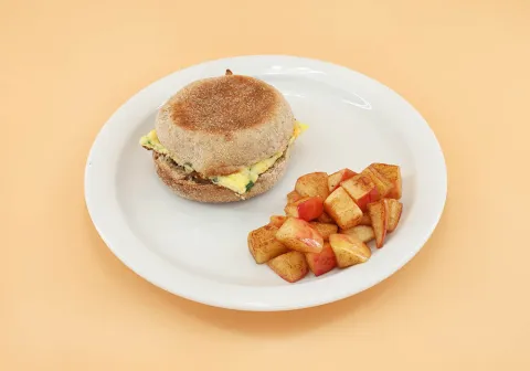 Breakfast Sandwich with Warm Apples 