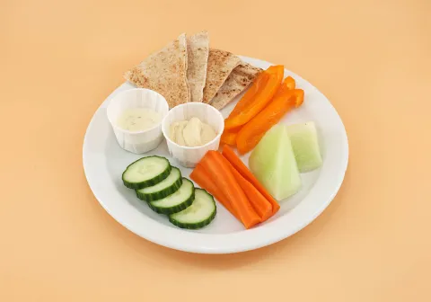 Picnic Plate with Hummus