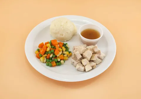 Roast Chicken with Mashed Potatoes & Veggies