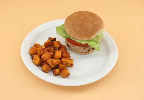 Turkey Burger with Sweet Potatoes